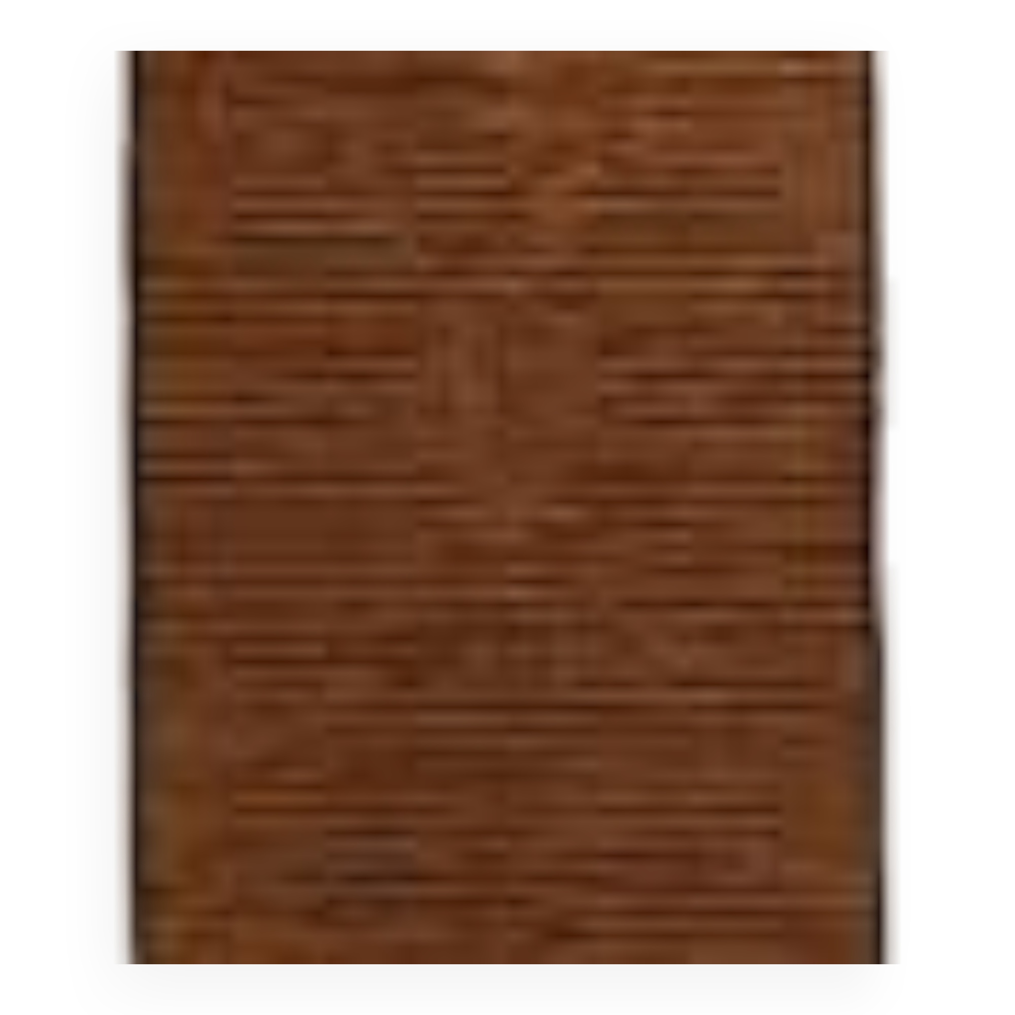 Moroccan Berber Mrirt rug in tobacco brown wool, black weave – 210 × 300.