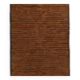 Moroccan Berber Mrirt rug in tobacco brown wool, black weave – 210 × 300.