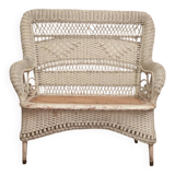 Canapé américain ancien en osier par Larkin Co, 1890