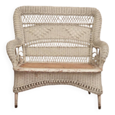 Antique American wicker sofa by Larkin Co, 1890