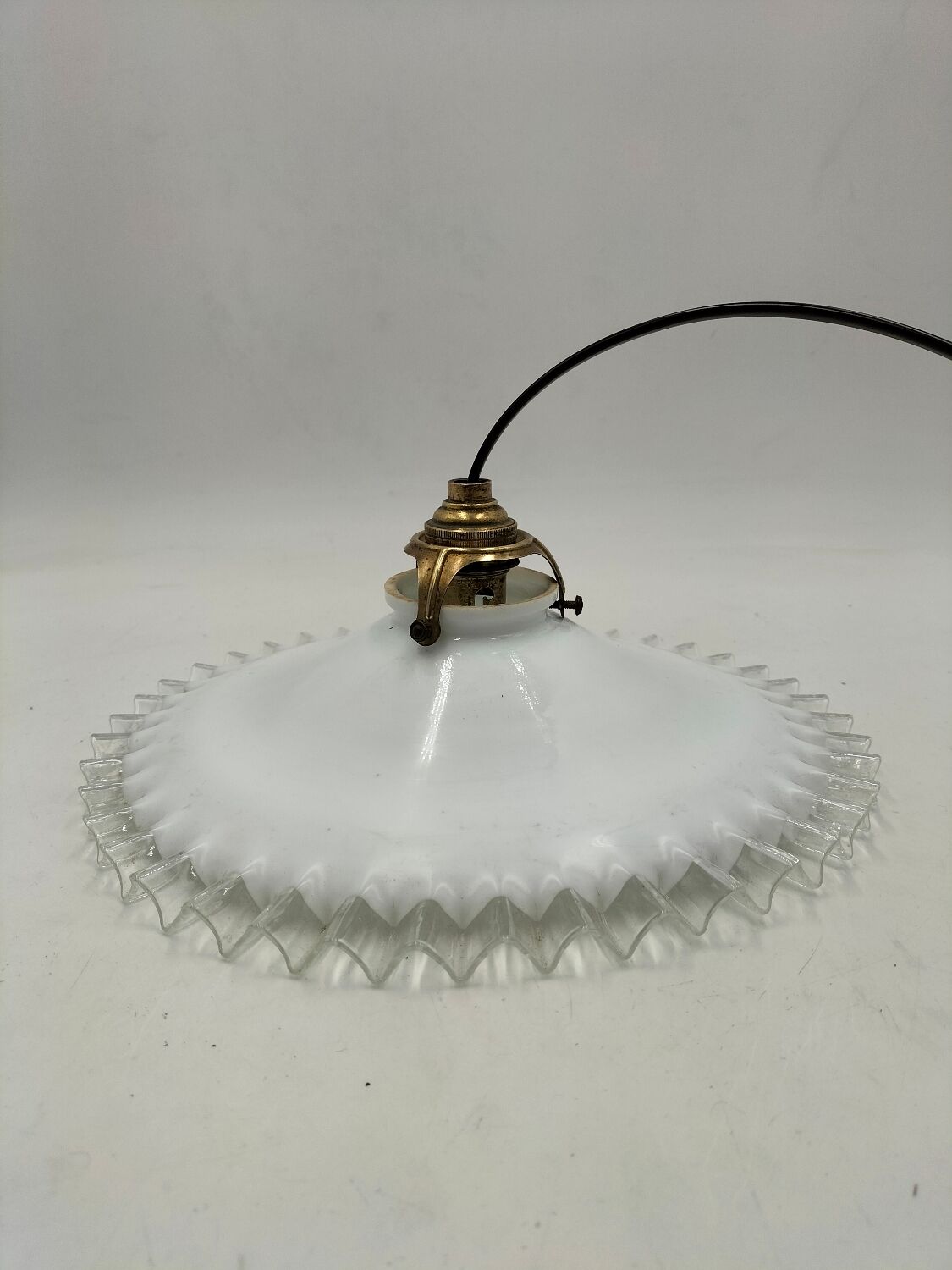 Opaline glass pendant light