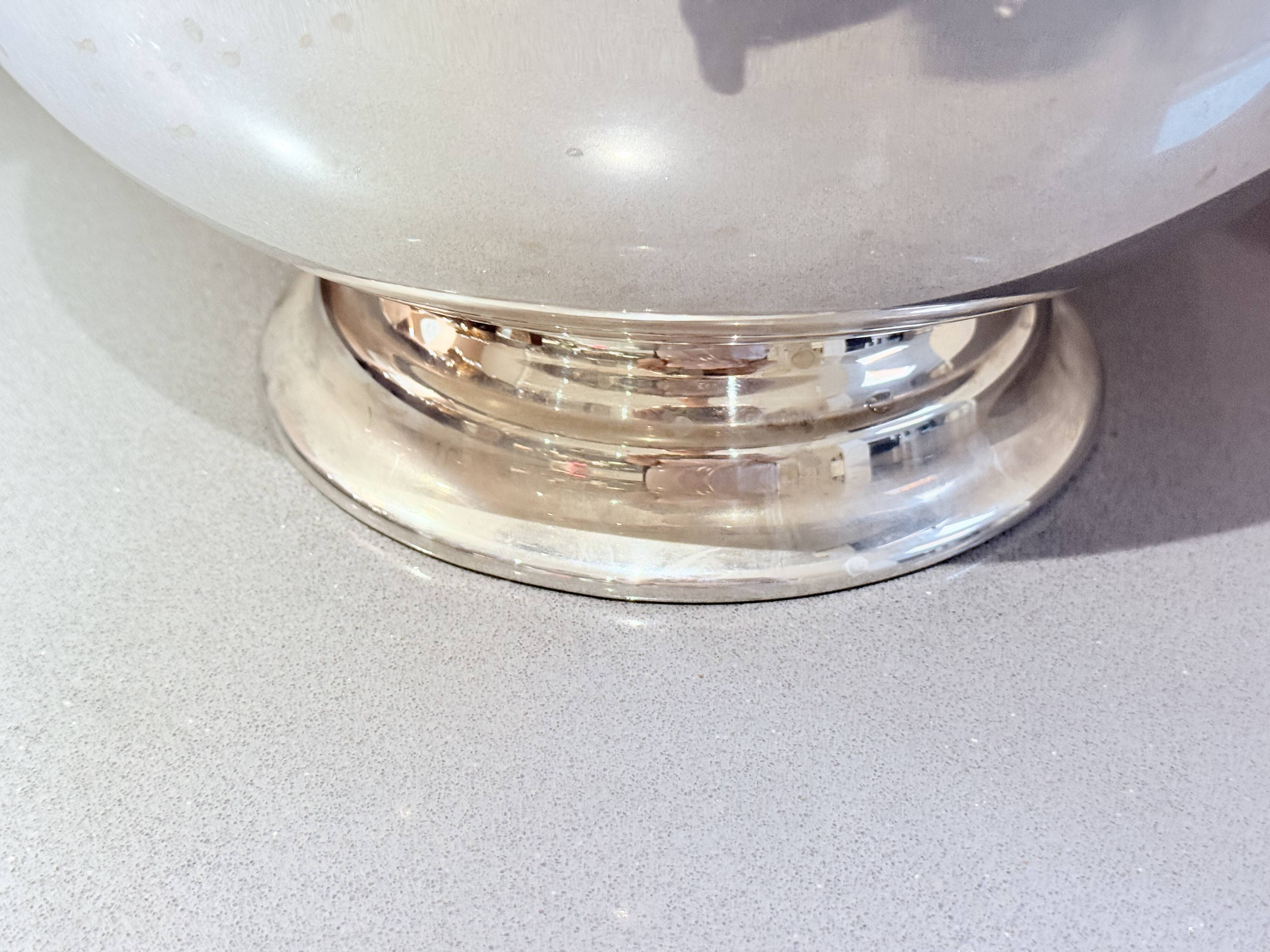 Large Luxury Silver Plated Champagne Ice Bucket / Wine Cooler on Pedestal