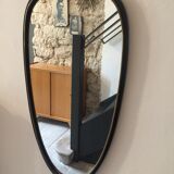 Mirror rear-view mirror free form and its matching coat hanger steel and brass