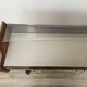 Burl wood dressing table with double glass shelf