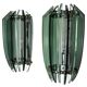 Pair of Veca wall lights in two-tone glass, Italy 1960