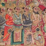 Peinture indienne encadrée. La déesse indienne Devi. XIXe-XXe siècle