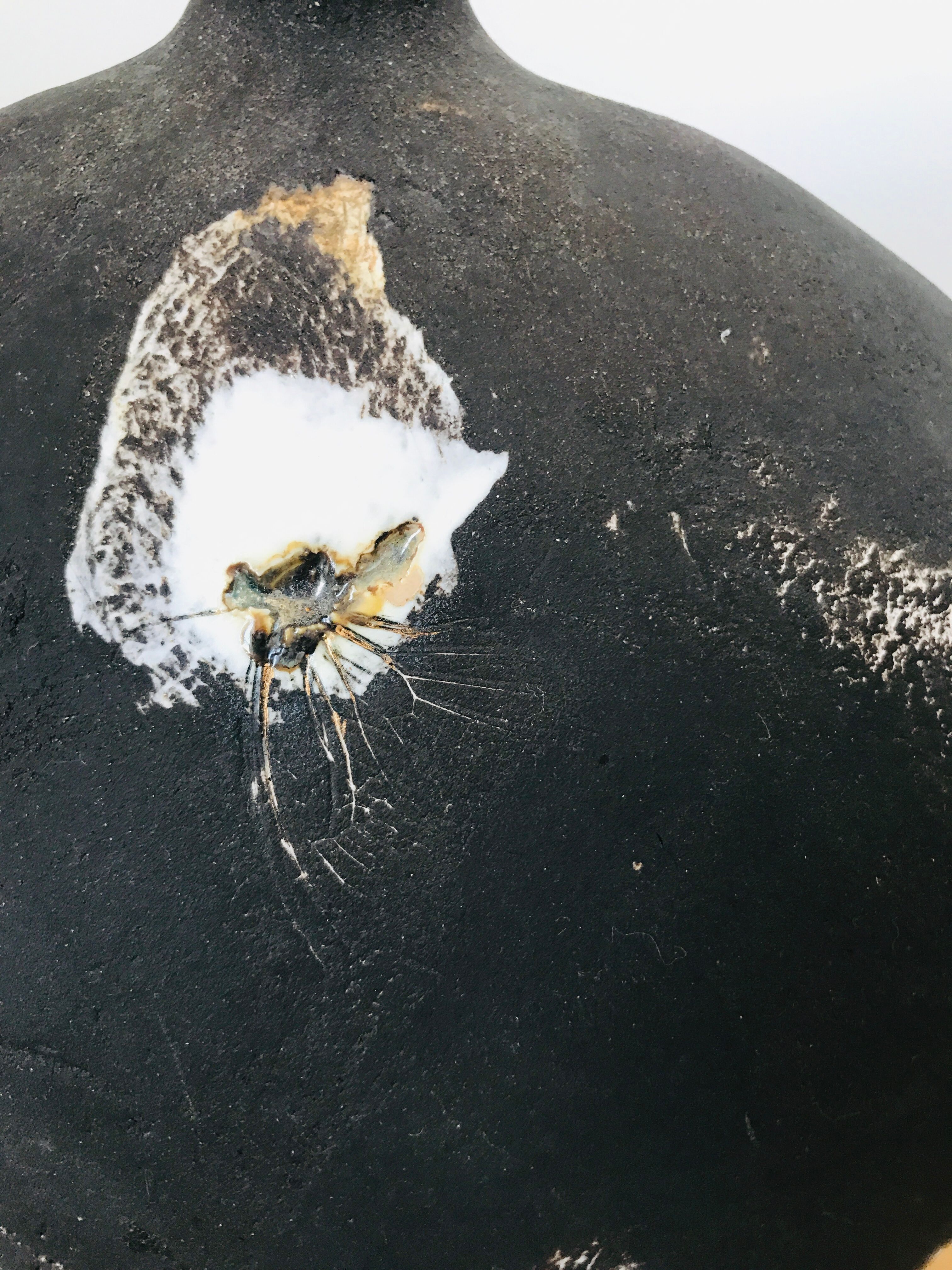 Vase en grès empreinte céramique