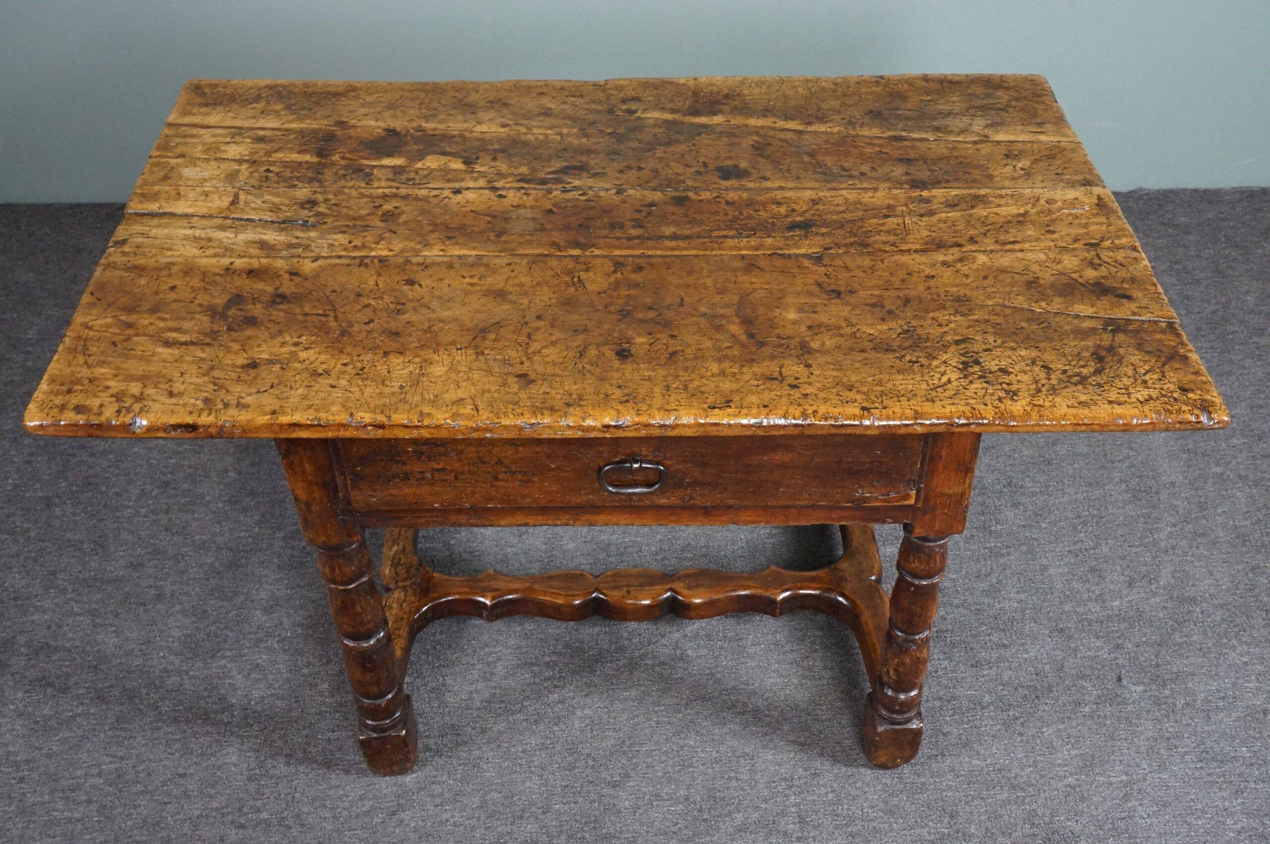 Antique Southern European entry table/side table, 17th century