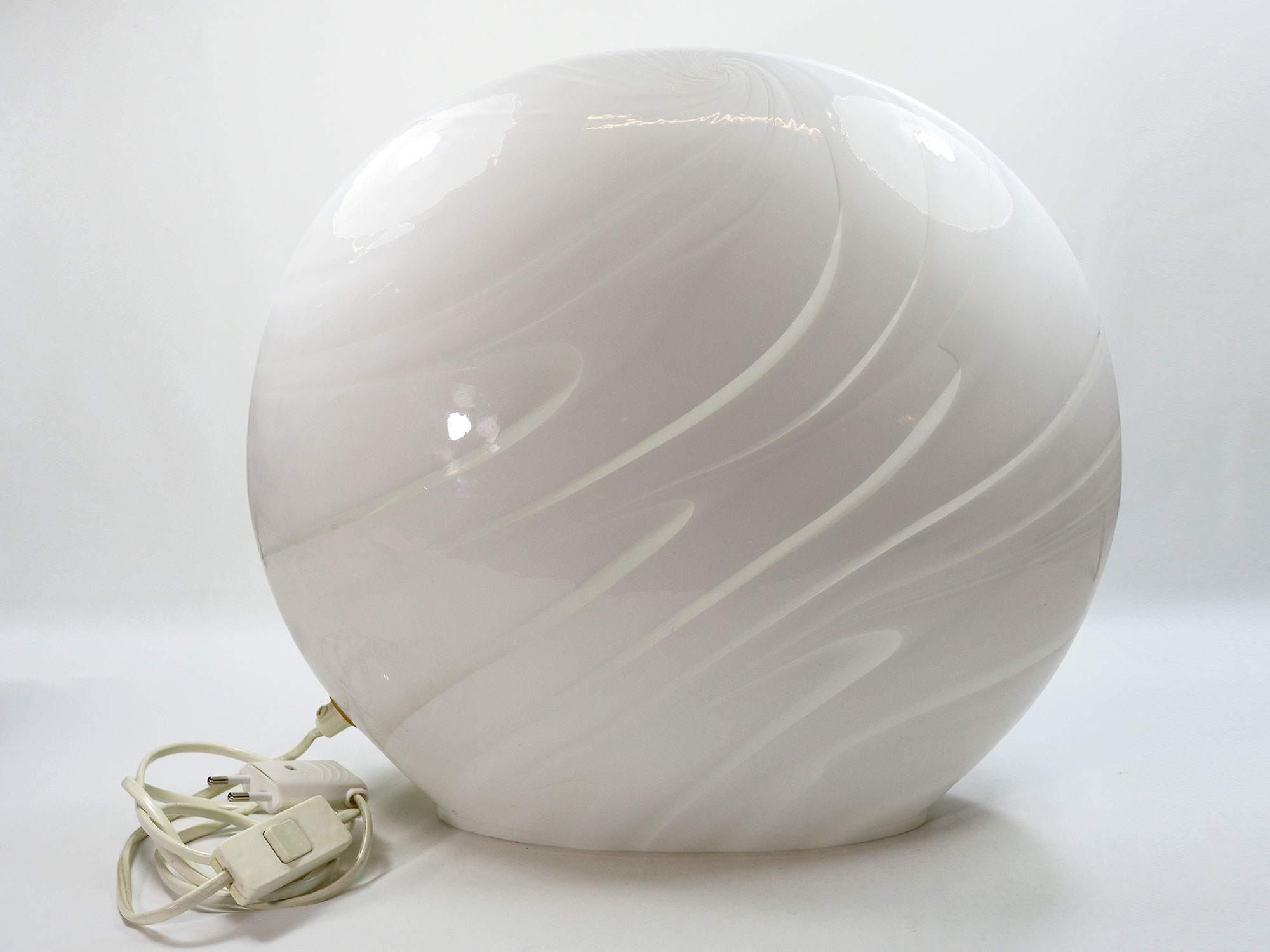 Italian art glass disc table lamp by Vetri Murano, 1970