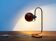 Vintage Italian magnetic table lamp from the space age.