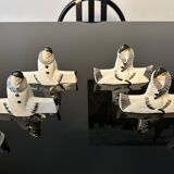 Knife holders (set of 10), Pierrot & Colombine