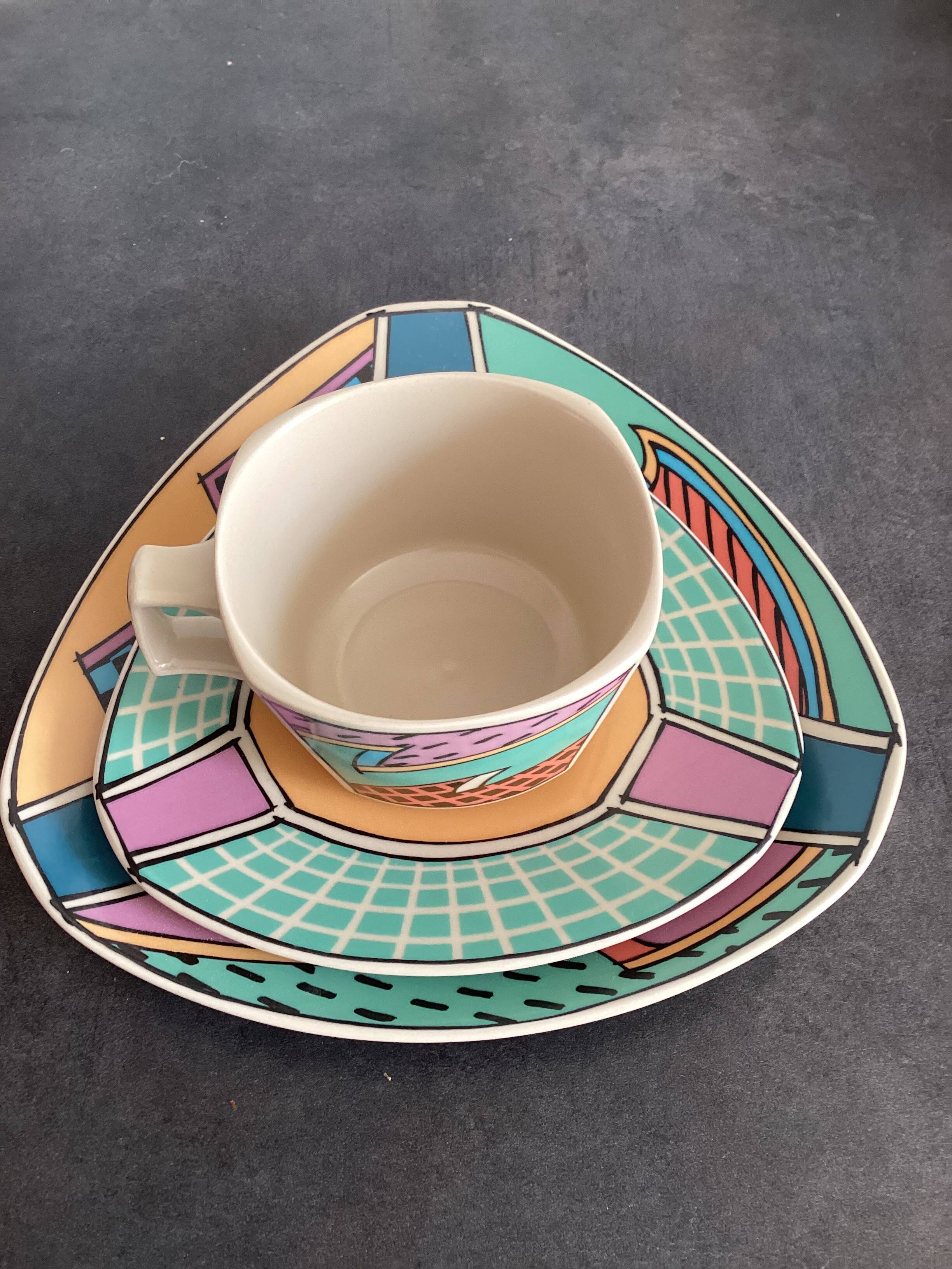 Rosenthal ‘Flash’ Design Cup, Saucer and Plate. Vintage.