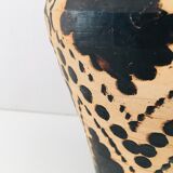 Raw and black terracotta jug