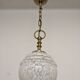 Vintage glass pendant lamp from Clichy