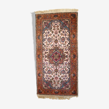 Vintage Indian Carpet Tabriiz Handmade 74cm x 146cm 1970s