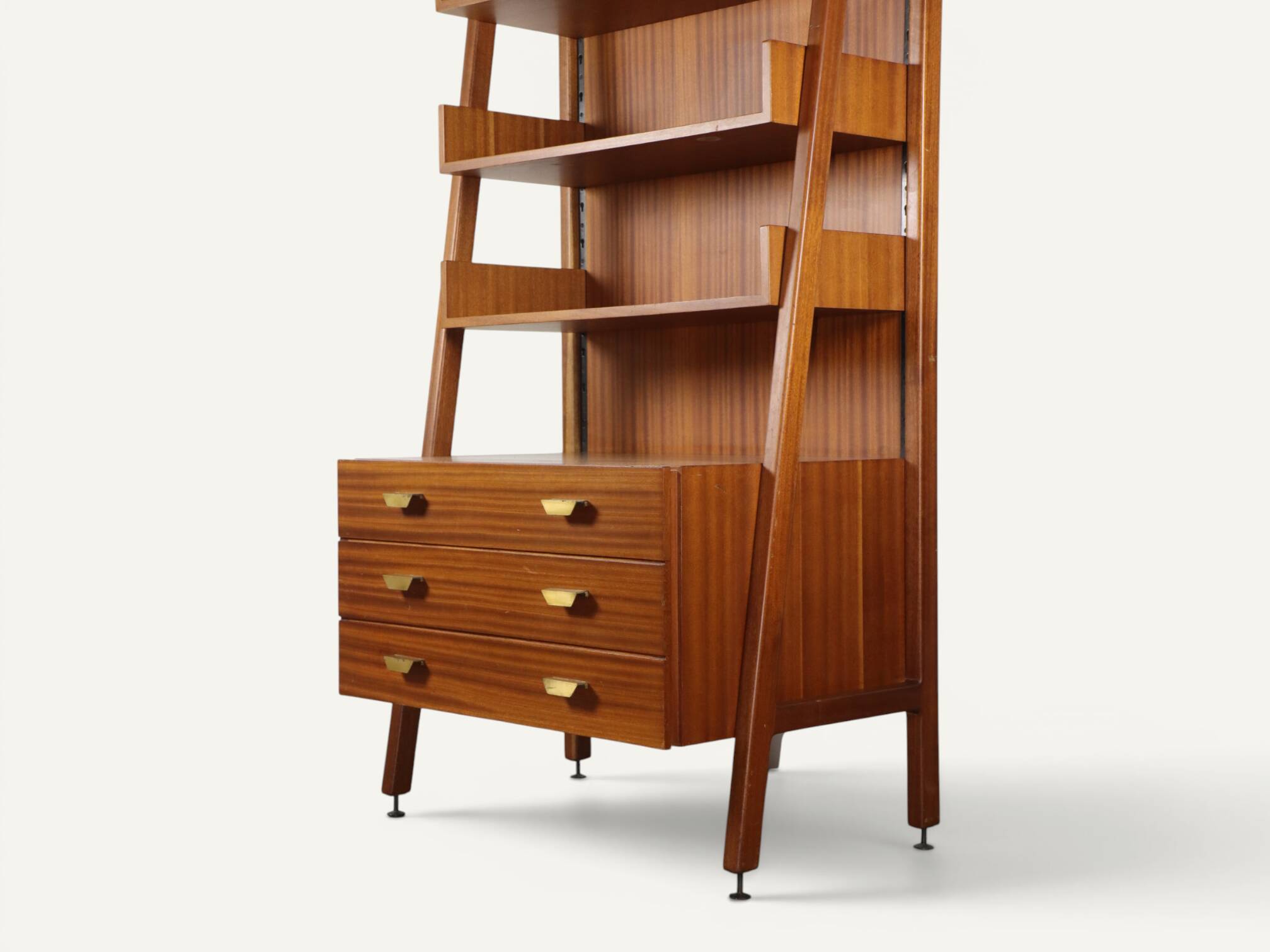 Vintage Italian wooden library - 1960s