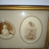 Paire de cadres photographies anciennes