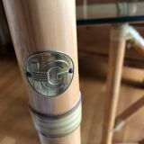 Bamboo and vintage rattan console