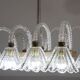 Museal 8 Light Art Decò Barovier e Toso Chandelier, Murano "Bubble" Glass,