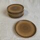 10 dessert plates, Longchamp, 1970, brown