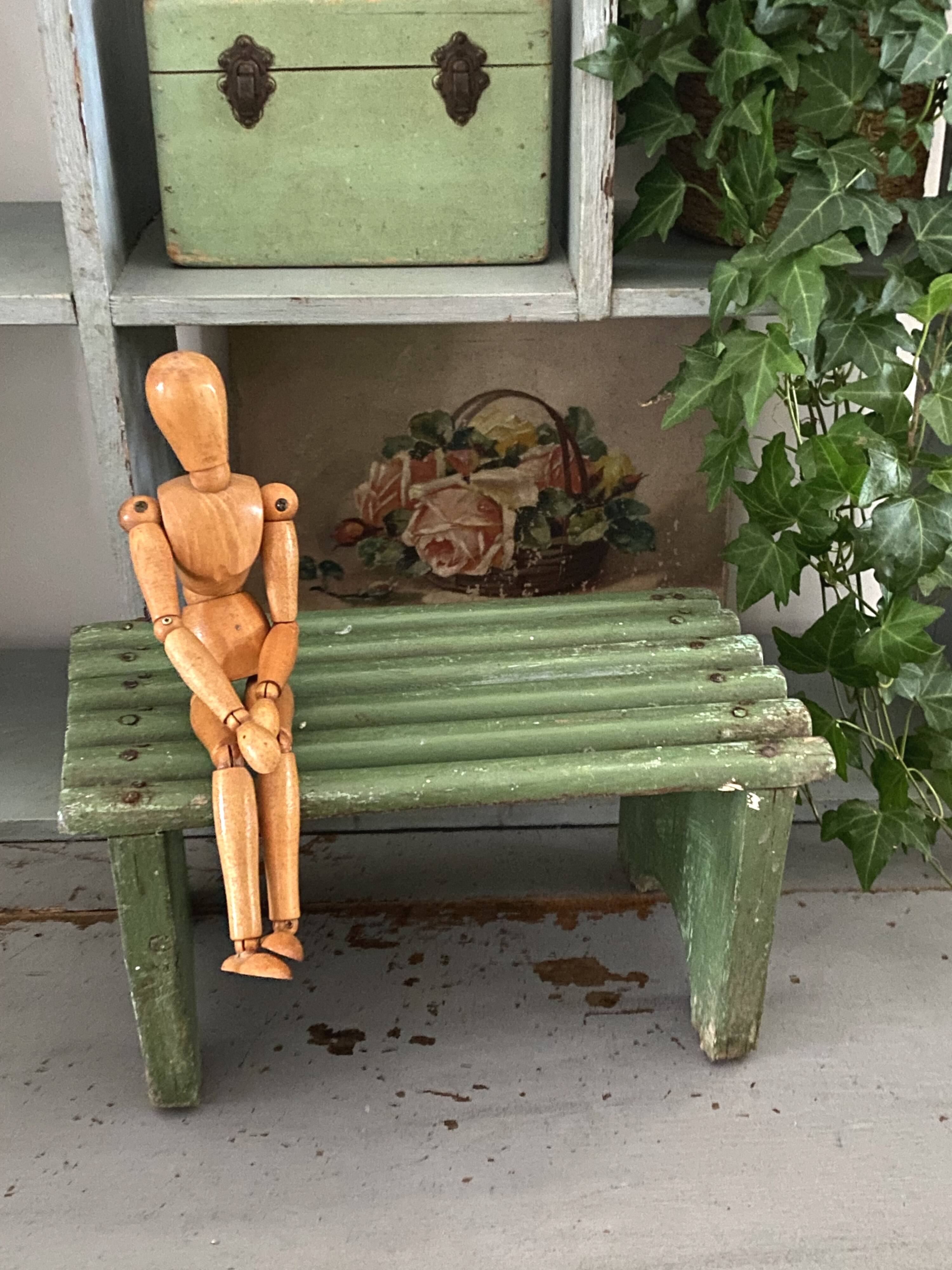 Small Wabi Sabi wooden bench