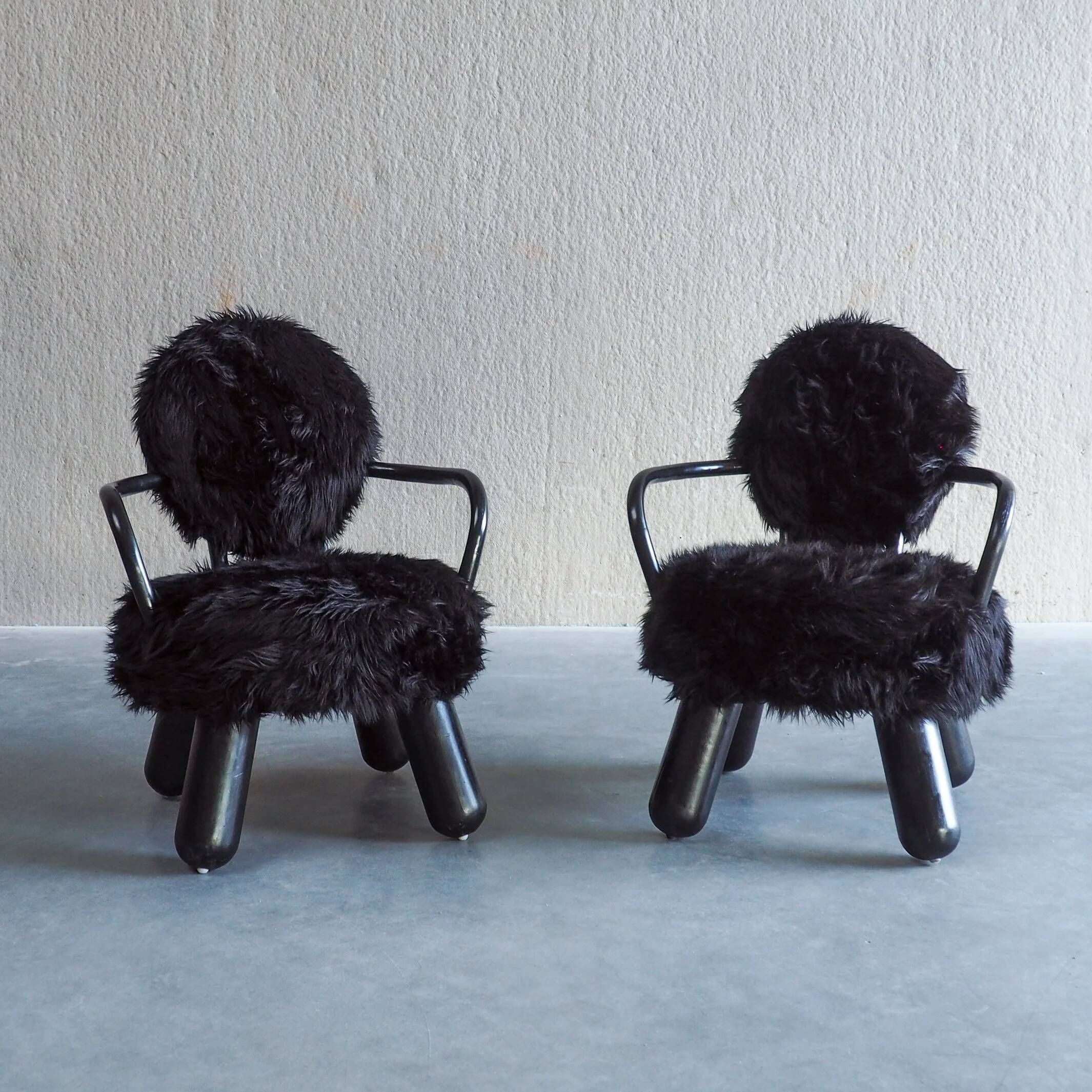 Pair of limited edition lounge chairs by Olivier De Schrijver for Ode’s Design