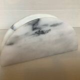 White gray marble mail holder