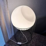 Vintage space-age lamp with mesh base