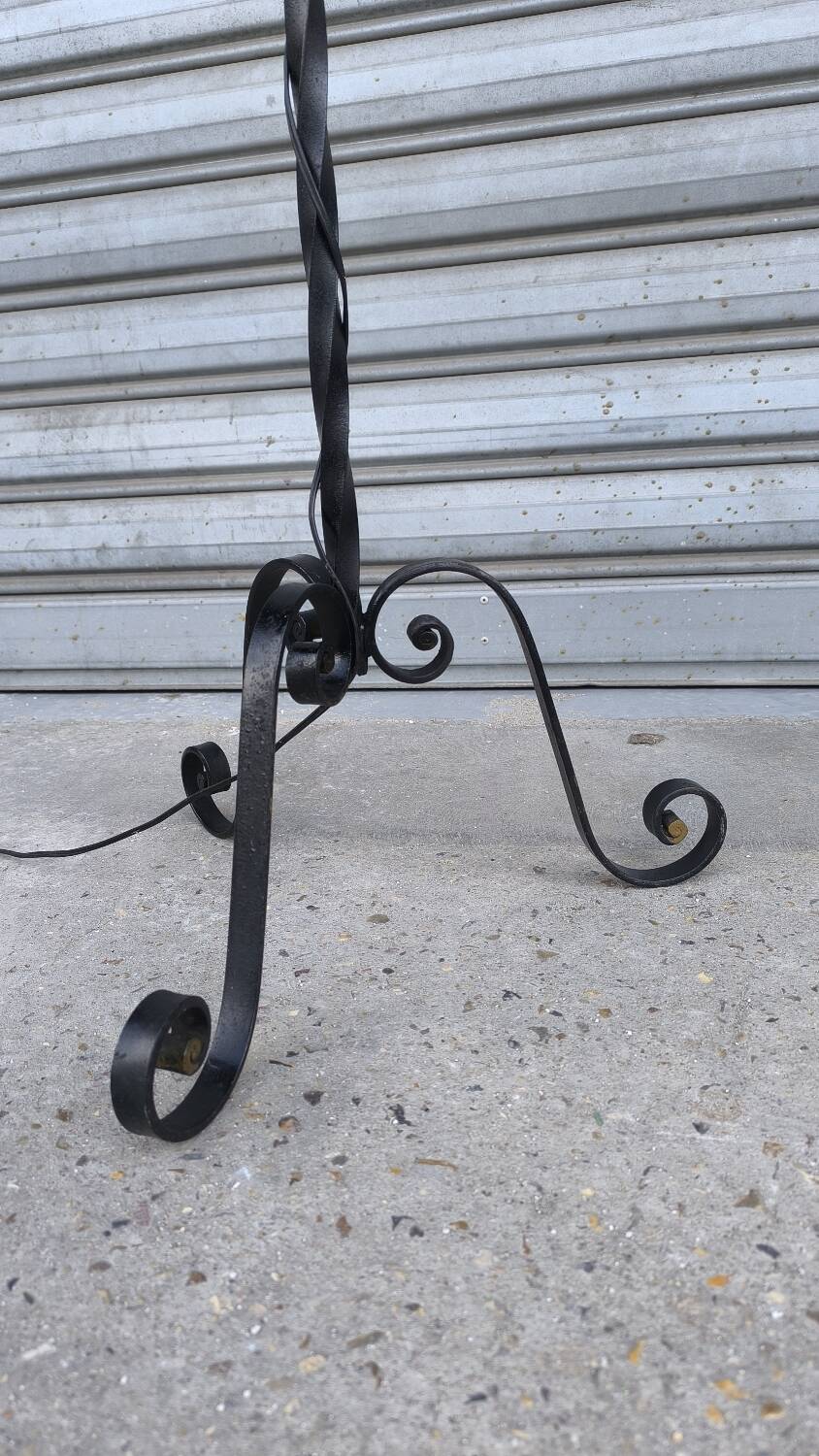 Wrought iron floor lamp from the 60s
