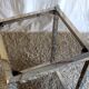 Chrome metal and smoked glass side table - 1970s/80s