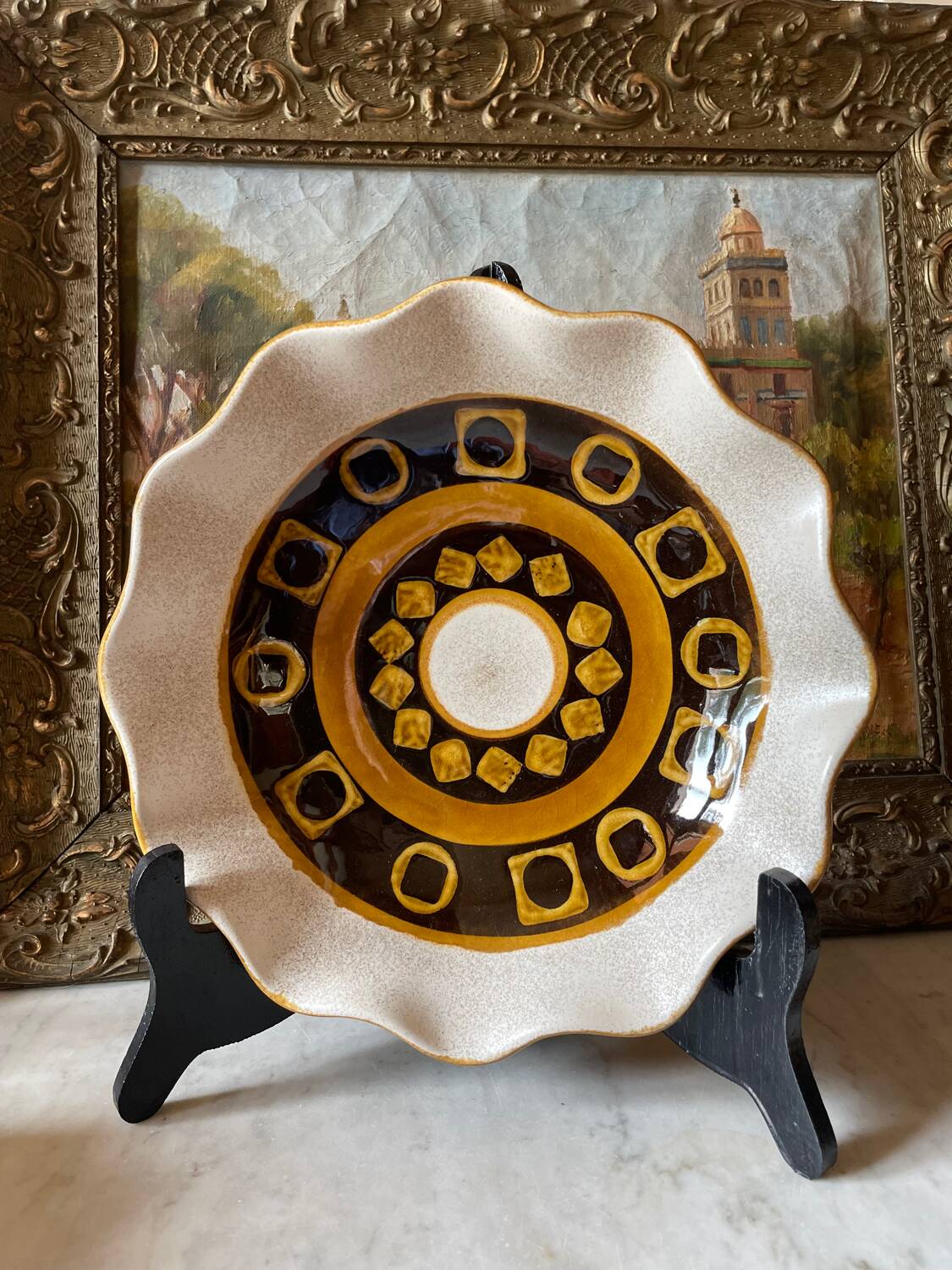 Graphic German ceramic dish