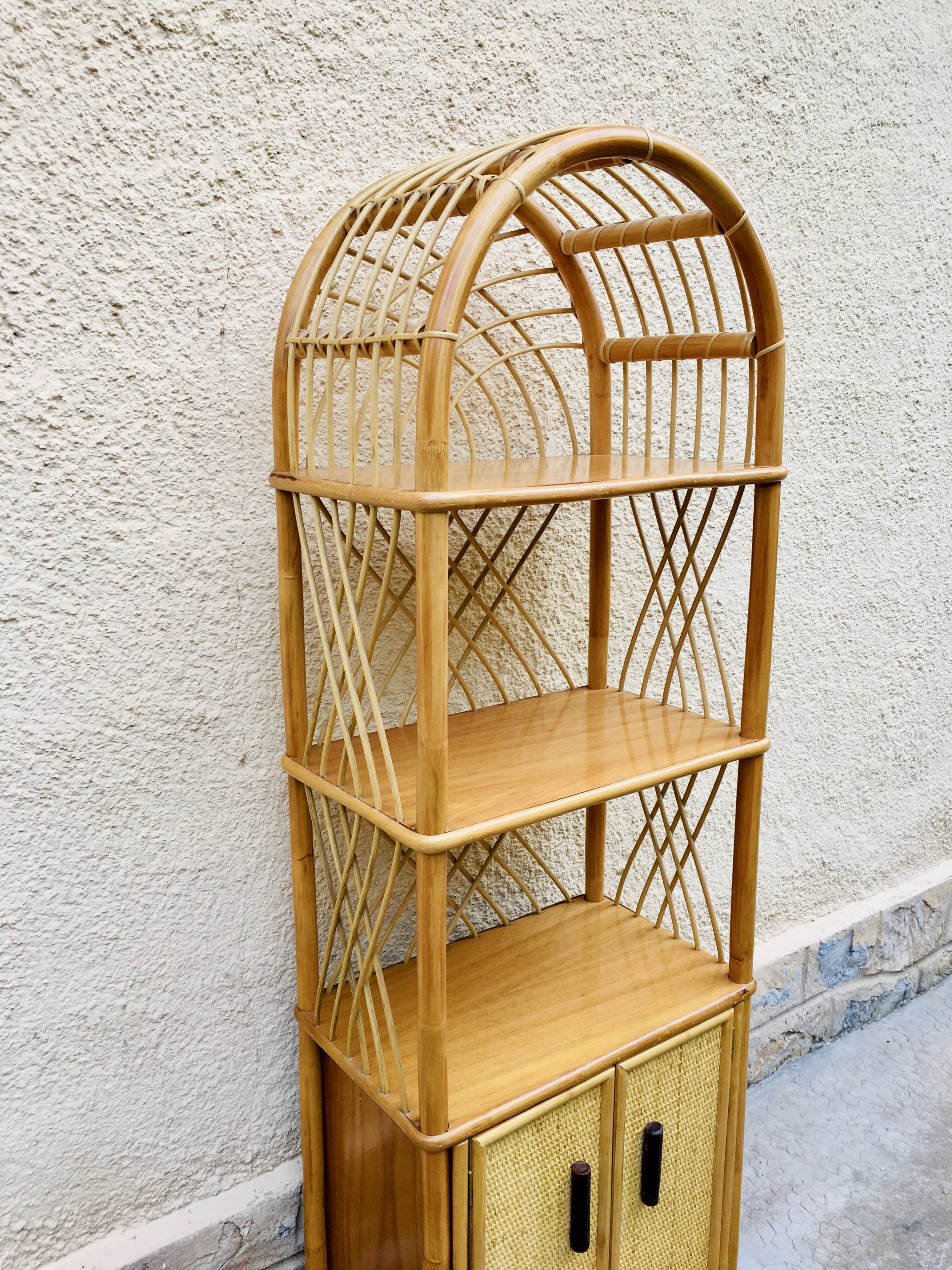 Rattan shelf
