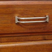 Grand buffet 2 corps en noyer et marbre