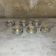 6 salt shakers and spoons in solid silver art nouveau