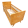 Lit vintage pour enfant - en rotin et bois - 1960
