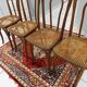 Suite of 4 chairs of Bistrot cannage Japy Frères 1920s