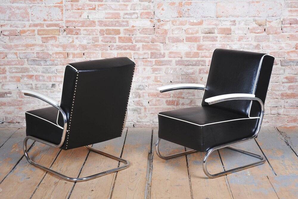 Bauhaus Armchair in Chrome by W. Gispen for Mücke-Melder, Czech, 1930s