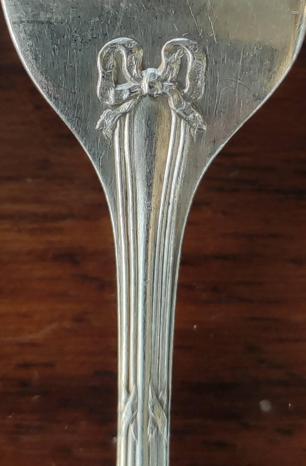 6 old silver-plated oyster cutlery forks Apollo goldsmith's shop