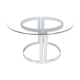 Milo Baughman chrome and smoked glass dinner table, 1970's