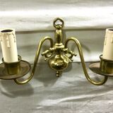 Pair of appliques 2 bronze lights in Dutch style