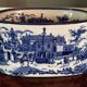 English earthenware planter, blue monochrome, 20th century