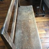 Old solid wood back bench