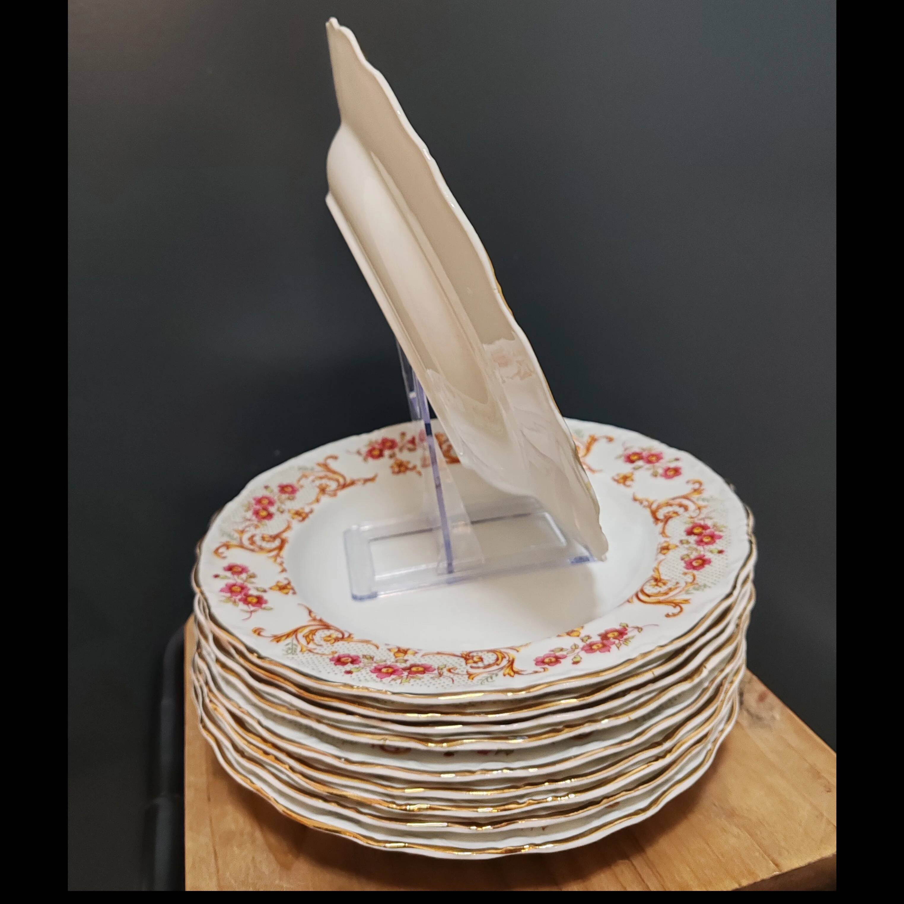 Deep porcelain plates from Digoin