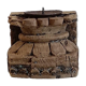 Old wooden candle holder
