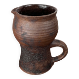 Carafe Vase de Pottery de Studio Allemand Brutaliste Mid-Century Modern par Gerhard Liebenthron, 1974