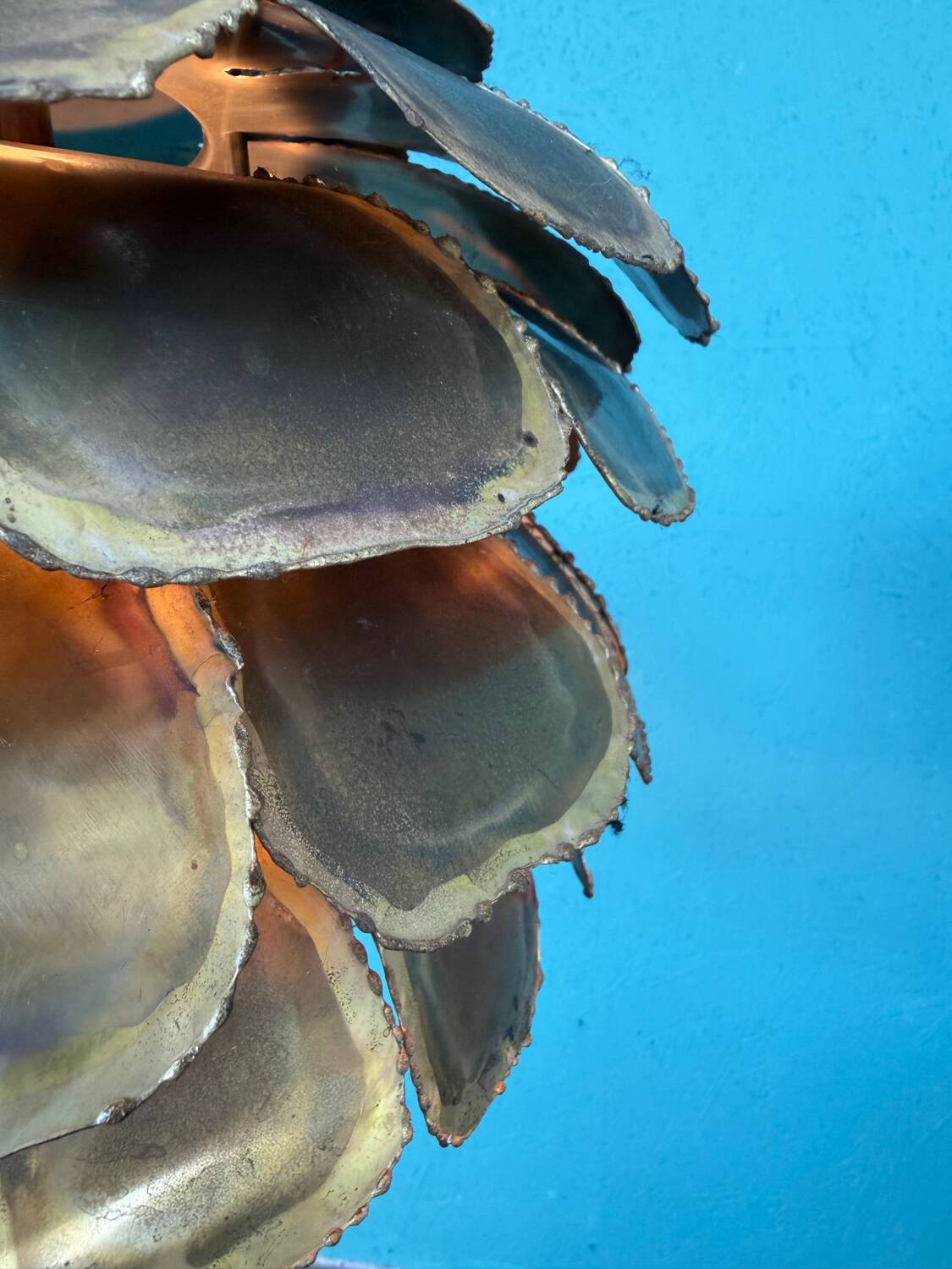 Mid Century Modern Brutalist Artichoke Pendent By Sven Åge Holm Sørens