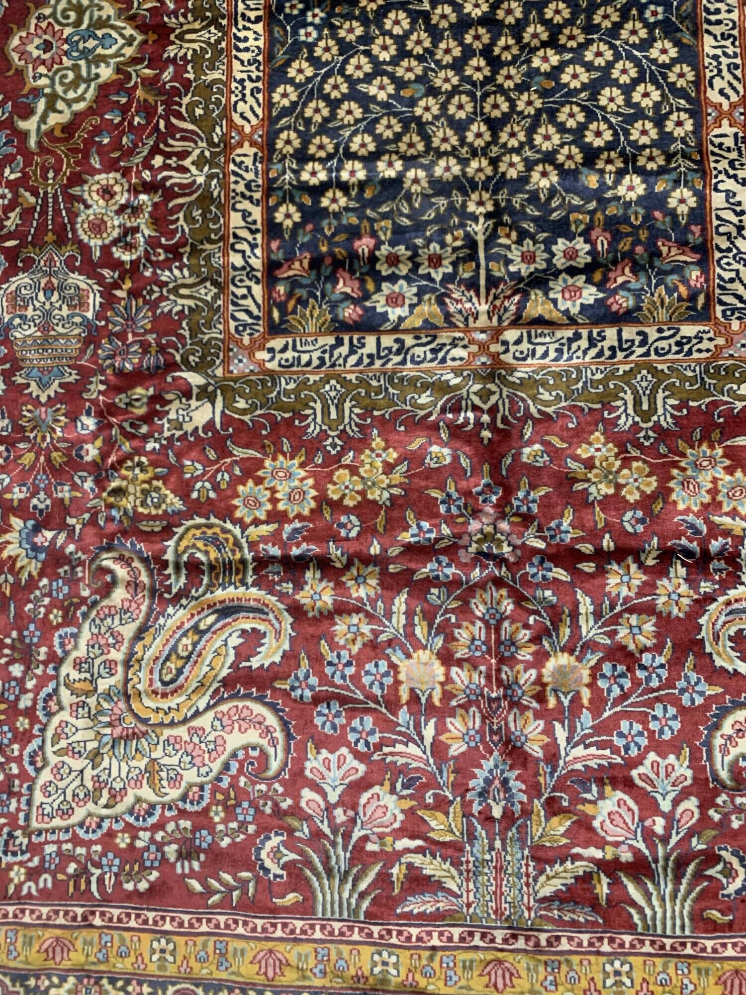 Very fine Indo-Isfahan Oriental rug, silky wool – 300 x 200 cm