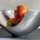 Vintage polished metal fruit bowl