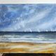 Vintage painting "Stormy Sky & Sailboats" – Signed canvas painting