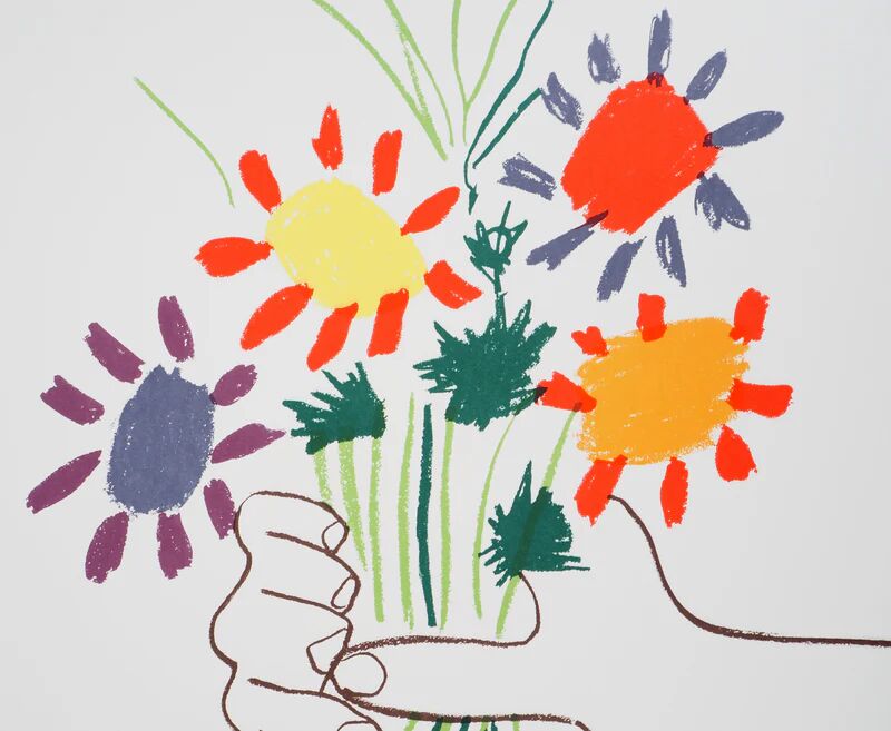 Pablo Picasso: The Bouquet of Peace, signed lithograph